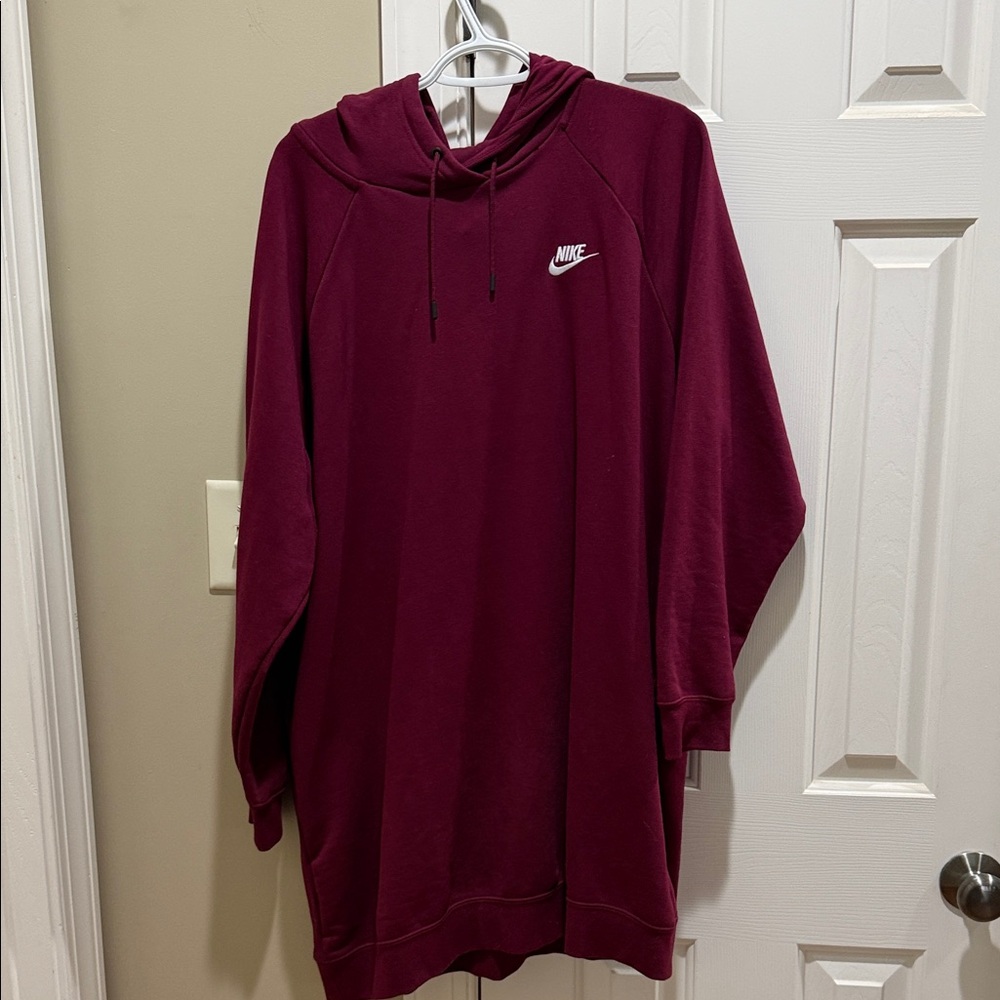 Nike Burgundy Long Sleeve Dress